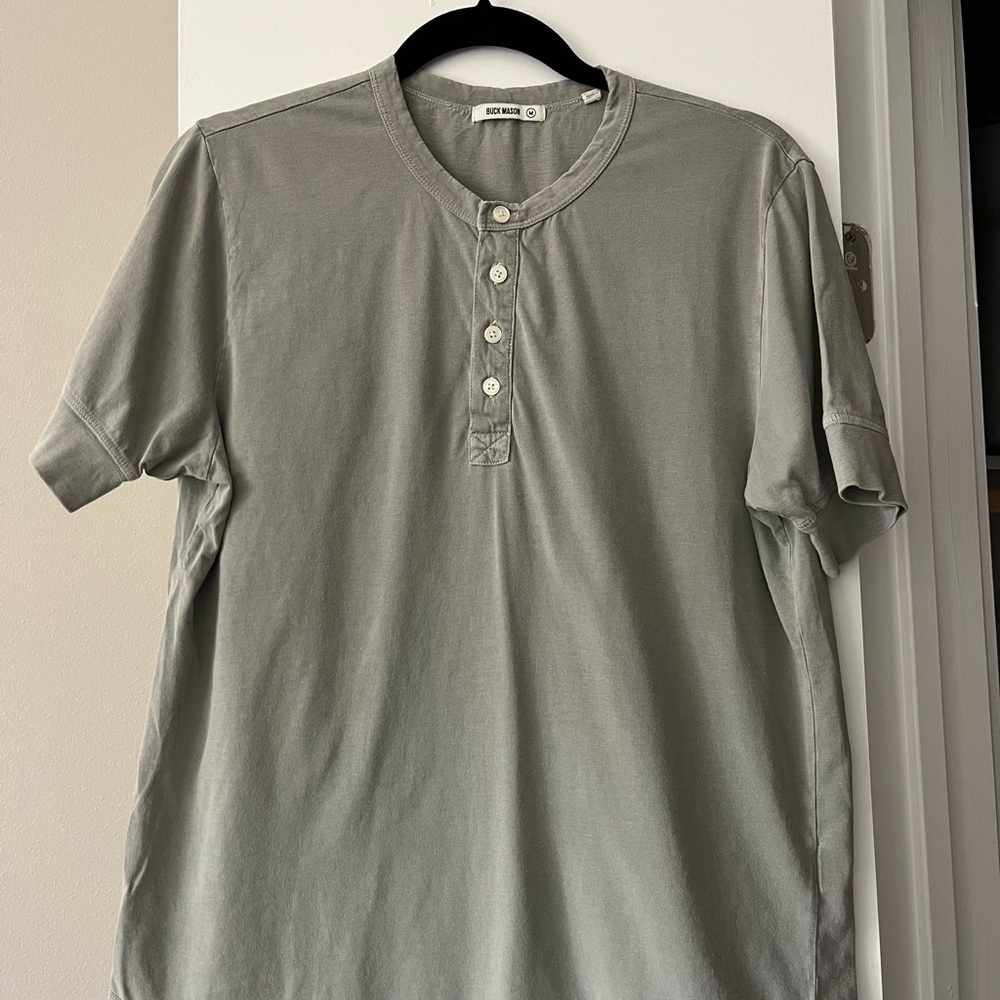 Men's Gray Henley Shirt